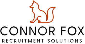 Logo featuring a stylized orange and brown fox with text below.